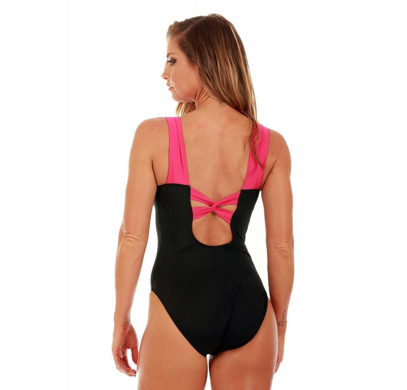 InstantFigure Contrast Trim One Piece Swimsuit 13496P