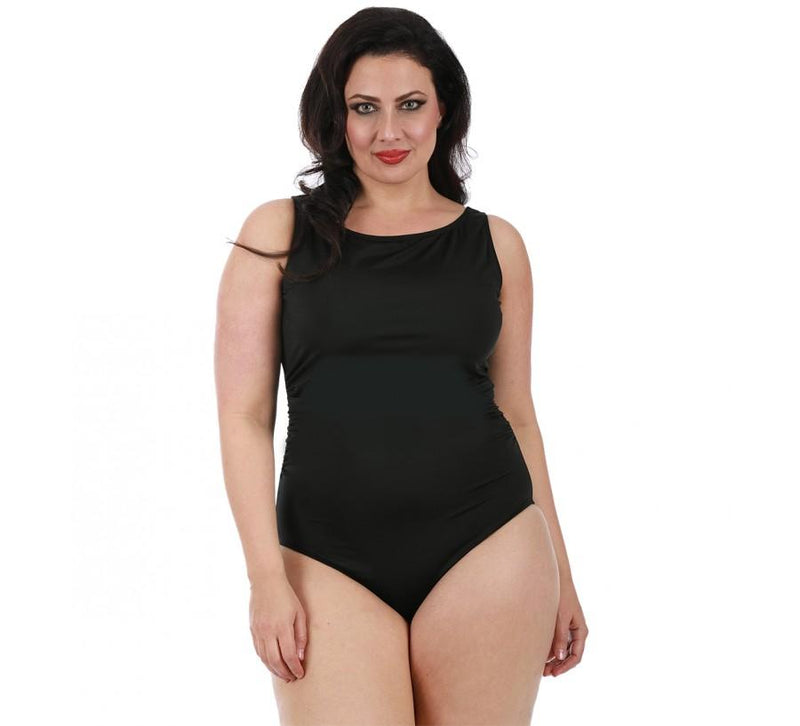 InstantFigure Plus Size High-Neck One Piece Swimsuit 13591PC