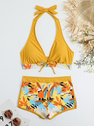 High Waist Two Piece Swimsuit Shorts | Womens Two Piece Swimsuit