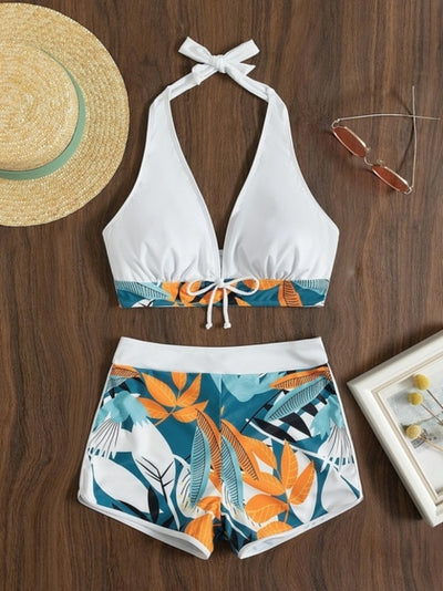 High Waist Two Piece Swimsuit Shorts | Womens Two Piece Swimsuit