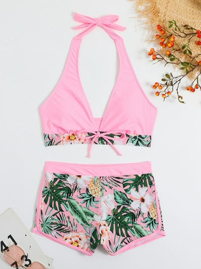 High Waist Two Piece Swimsuit Shorts | Womens Two Piece Swimsuit