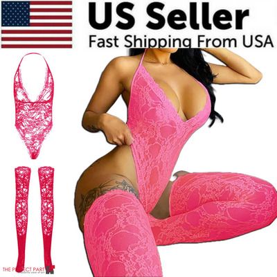 Women Lace Sexy Lingerie Nightwear Babydoll Sleepwear Bodysuit Dress