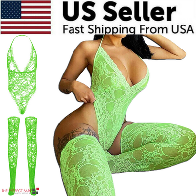 Women Lace Sexy Lingerie Nightwear Babydoll Sleepwear Bodysuit Dress