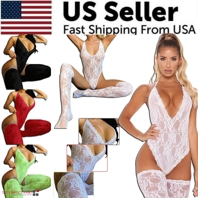 Women Lace Sexy Lingerie Nightwear Babydoll Sleepwear Bodysuit Dress