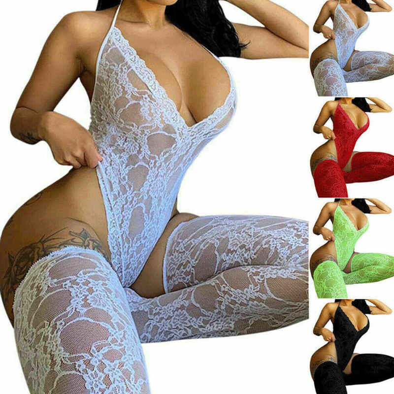 Women Lace Sexy Lingerie Nightwear Babydoll Sleepwear Bodysuit Dress