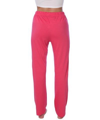 Isadora Paccini Women's Pink Cotton Long Casual Pants for Women