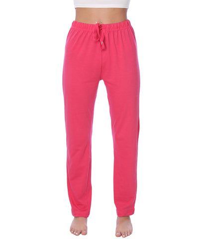 Isadora Paccini Women's Pink Cotton Long Casual Pants for Women