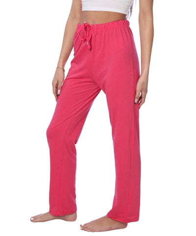 Isadora Paccini Women's Pink Cotton Long Casual Pants for Women