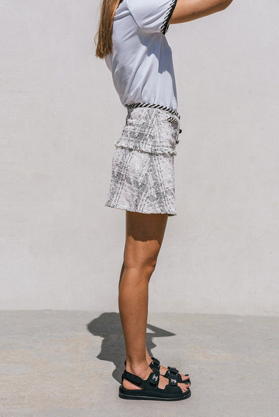 Ambre Tweed Mini Skirt