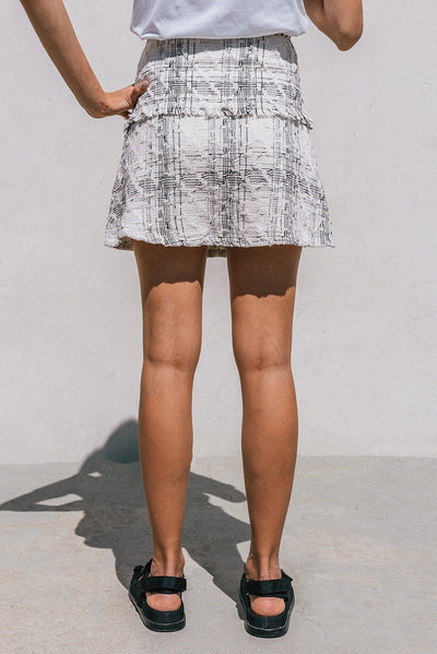 Ambre Tweed Mini Skirt