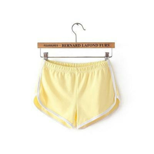 Dicloud Fashion Stretch Waist Casual Shorts Woman High Waist Black