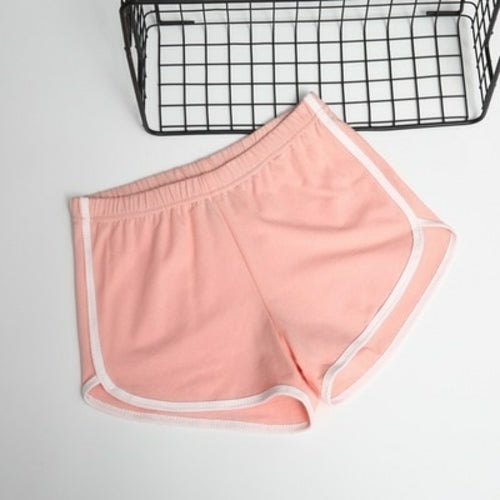 Dicloud Fashion Stretch Waist Casual Shorts Woman High Waist Black