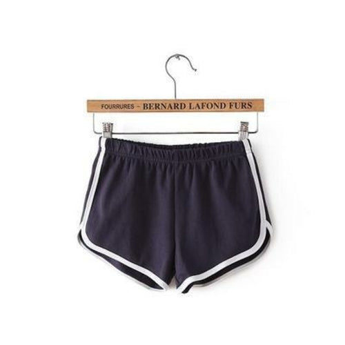 Dicloud Fashion Stretch Waist Casual Shorts Woman High Waist Black