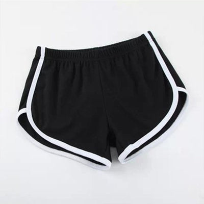 Dicloud Fashion Stretch Waist Casual Shorts Woman High Waist Black