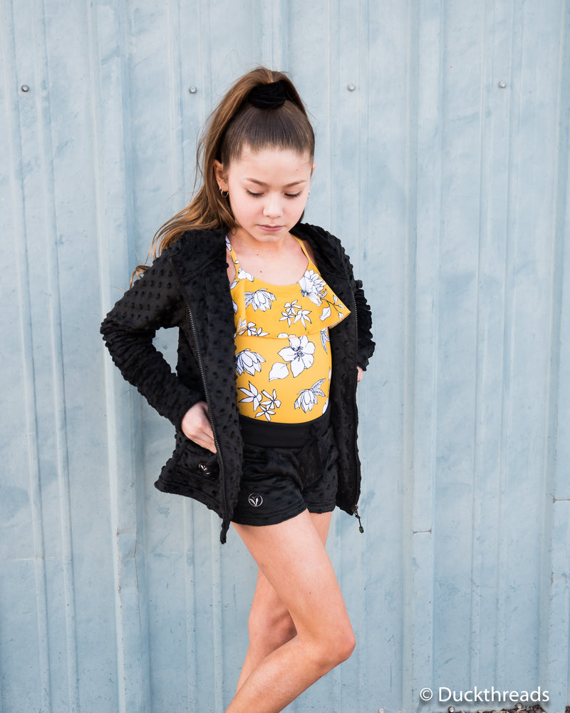 Minky Bubble Shorts - Black