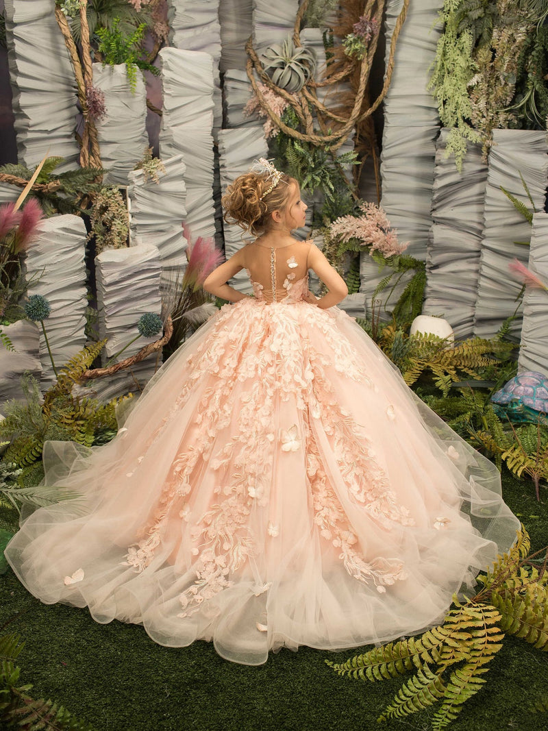 Princess Flower Girl Dresses Pink | Blush Pink Flower Girls Dresses -
