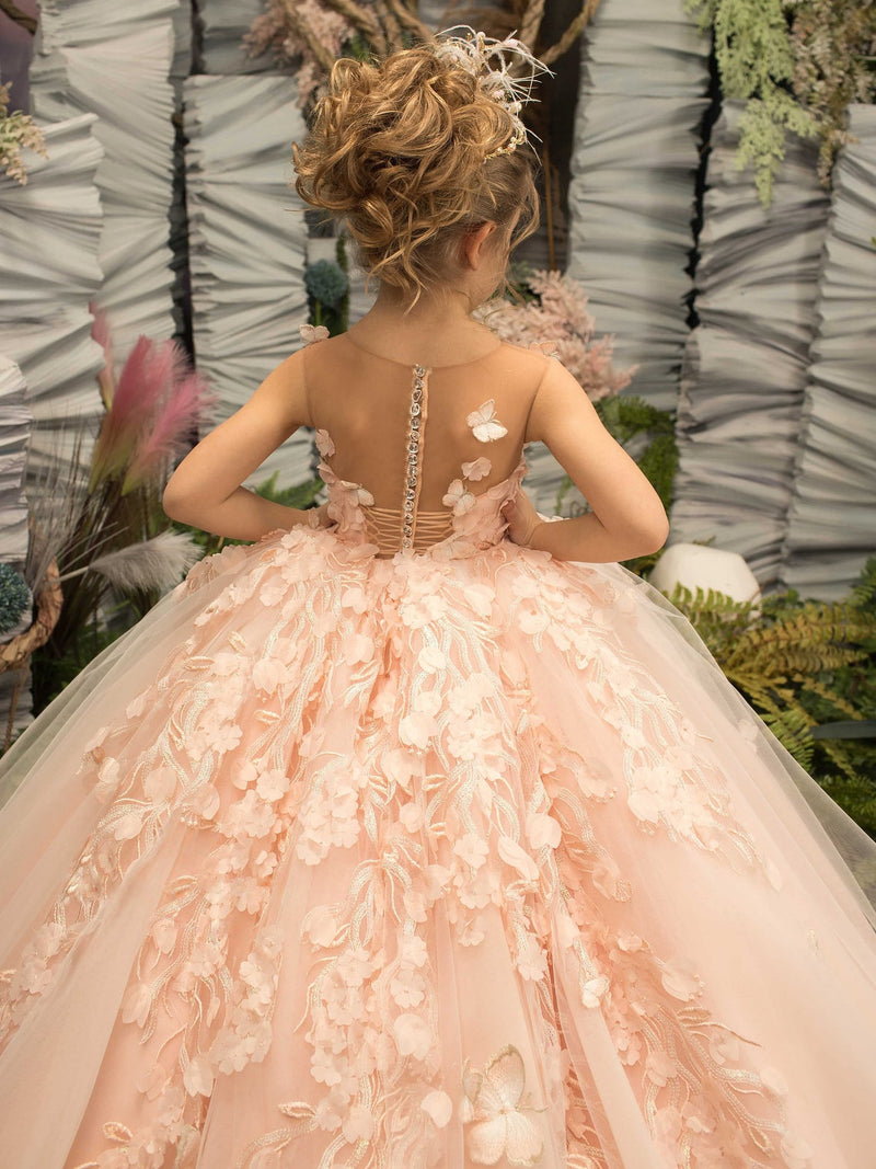 Princess Flower Girl Dresses Pink | Blush Pink Flower Girls Dresses -