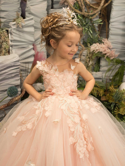 Princess Flower Girl Dresses Pink | Blush Pink Flower Girls Dresses -