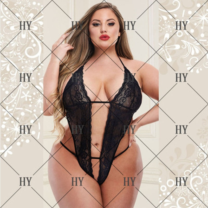 Women Girl Lace Underwear Plus Size Lingerie Corset One Piece Pajamas