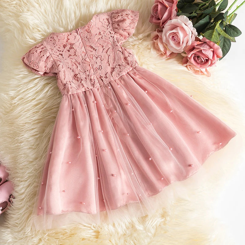 Toddler 12M-5Y Girl Lace Wedding Party Dress Kids Baby Tulle Birthday