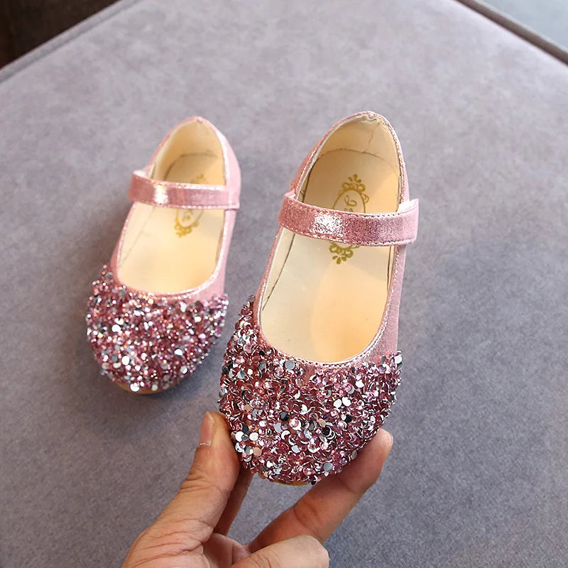 KushyShoo 2021 Spring New Children Shoes Girls Princess Shoes Glitter