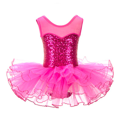 Nice Girls Ballerina Fairy Prom Party Costume Kids Sequined Flower