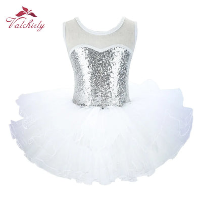 Nice Girls Ballerina Fairy Prom Party Costume Kids Sequined Flower