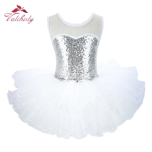 Nice Girls Ballerina Fairy Prom Party Costume Kids Sequined Flower