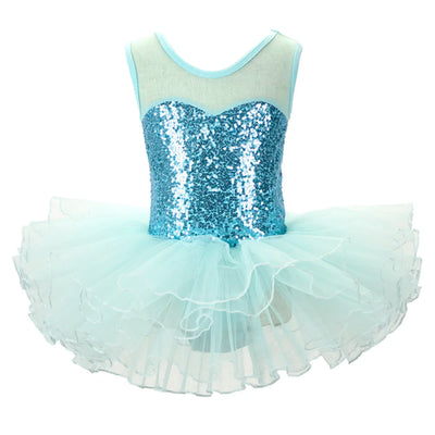 Nice Girls Ballerina Fairy Prom Party Costume Kids Sequined Flower