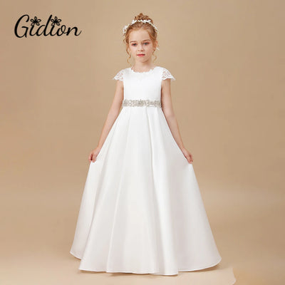 Princess Flower Girl Dress For Children First Communion Wedding