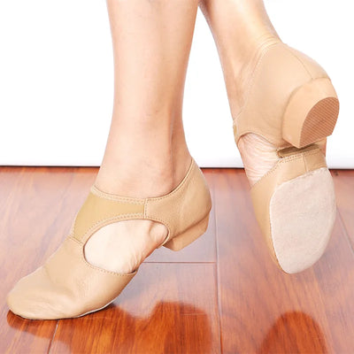 Genuine Leather Stretch Arch Grecian Sandals Jazz Dance Shoes Women