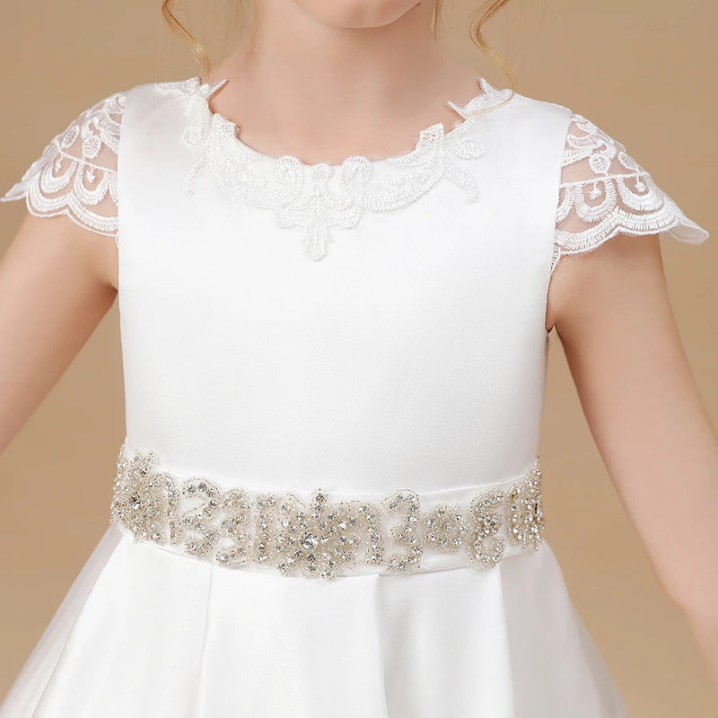 Princess Flower Girl Dress For Children First Communion Wedding