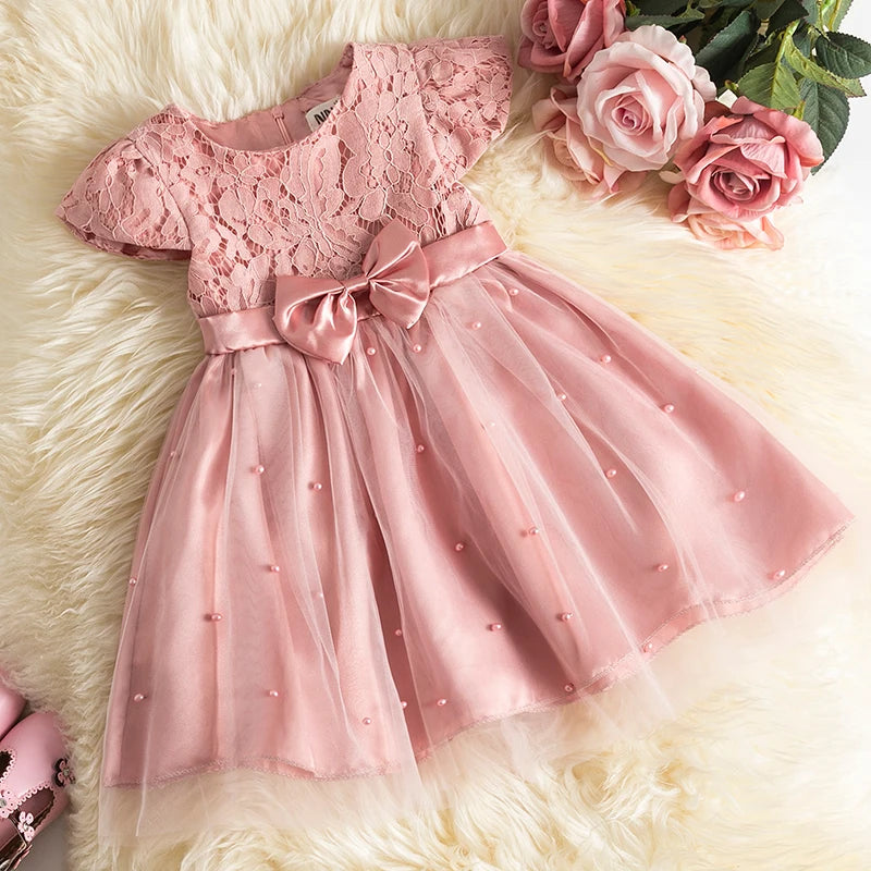 Toddler 12M-5Y Girl Lace Wedding Party Dress Kids Baby Tulle Birthday