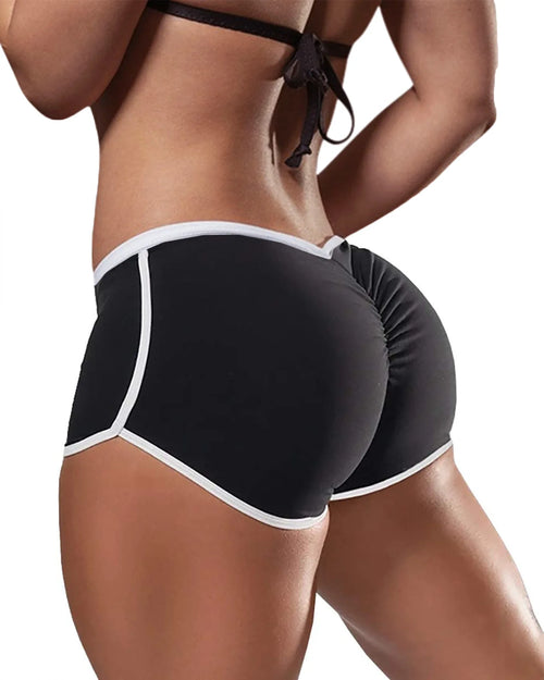 Low Waist Sport Shorts For Women Summer Elasticated Fold Design Shorts