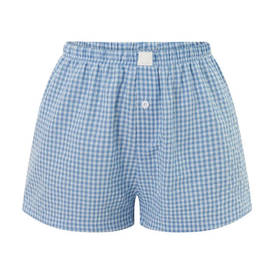 Y2k Aesthetic Plaid Shorts Women's Cute Pajamas Short Pants Lounge