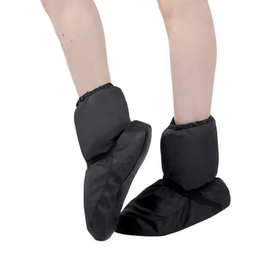 Women Warm UP Bootie Slipper Dance Shoe With  Strap  Warmth PVC