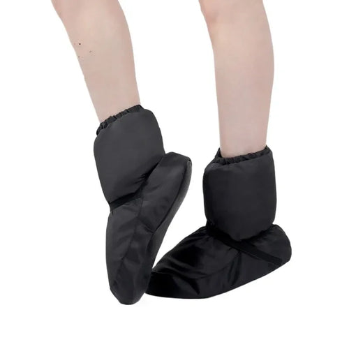 Women Warm UP Bootie Slipper Dance Shoe With  Strap  Warmth PVC