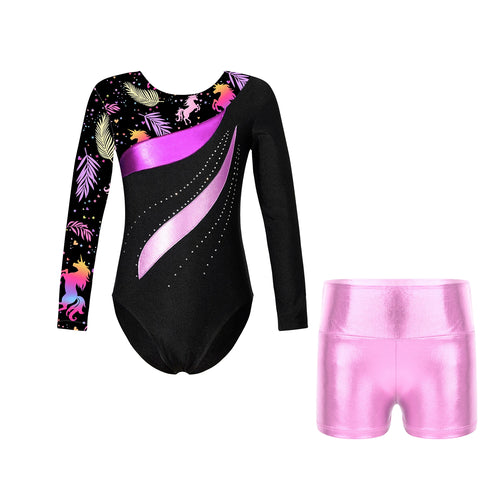 Kids Girl Ballet Dance Gymnastic Leotard Sleeveless Bodysuit with