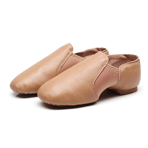 CLYFAN 24-44 Quality Sheepskin Jazz Dance Shoes Tan Black Antiskid