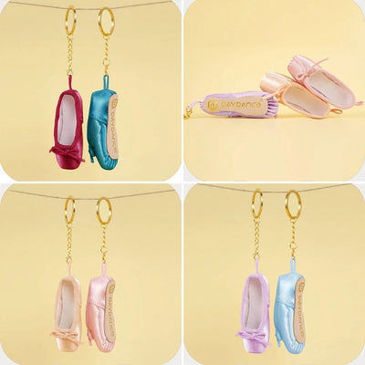 Mini  Ballet Shoes Keychain Pointe Shoes Keyrings Handmade Pointe Shoe