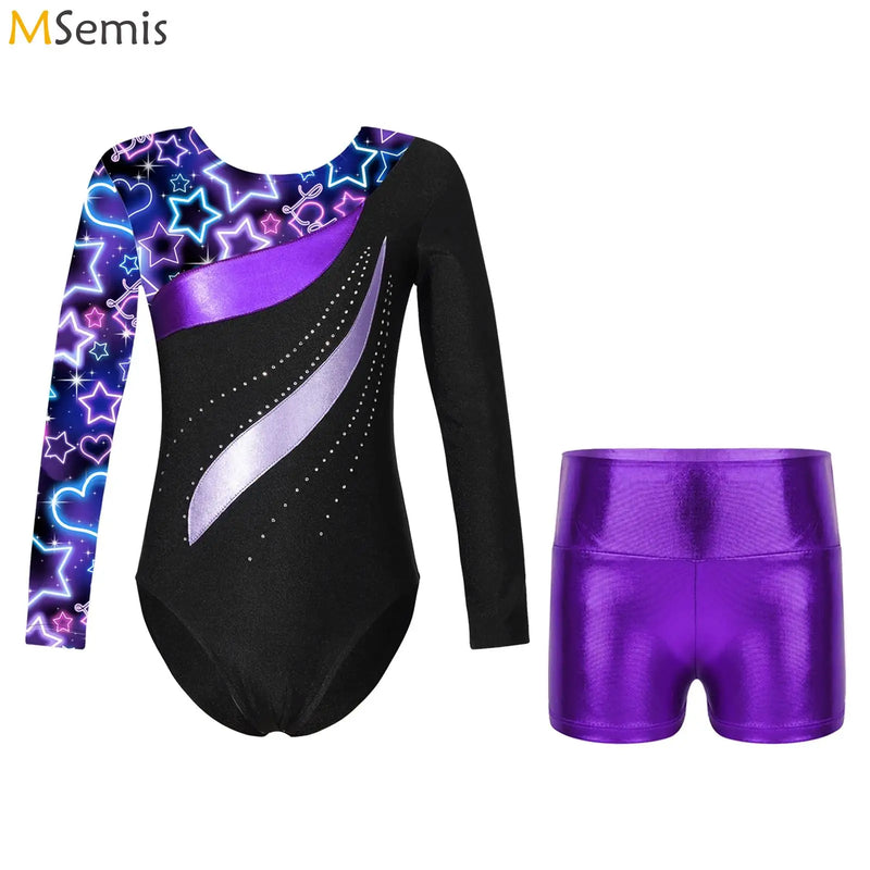 Kids Girl Ballet Dance Gymnastic Leotard Sleeveless Bodysuit with