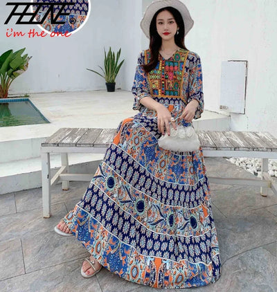 Indian Dress for Women Summer Embroidery Chic Elegant Party Dresses