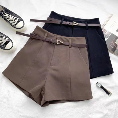 ITOOLIN Casual Women's Shorts A-line High Waist Short Chic Office Lady