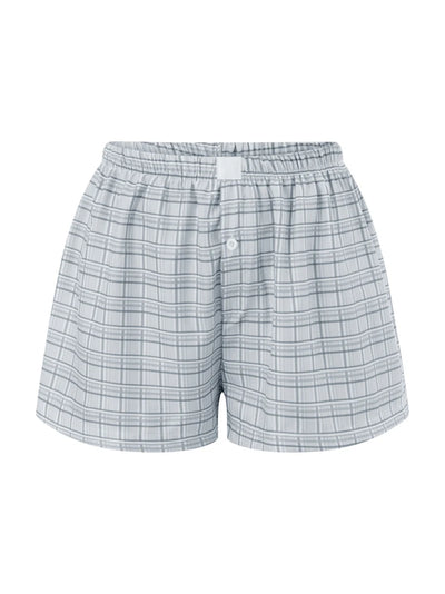 Y2k Aesthetic Plaid Shorts Women's Cute Pajamas Short Pants Lounge
