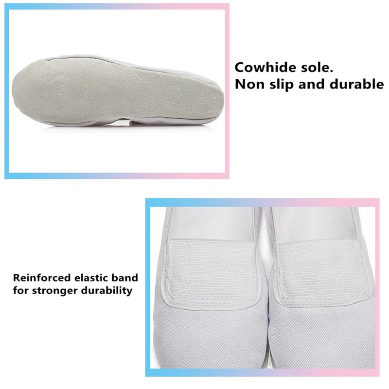 TOVEKIN Indoor Yoga Slippers for Kids, Fitness Shoes, Ballet Dance,