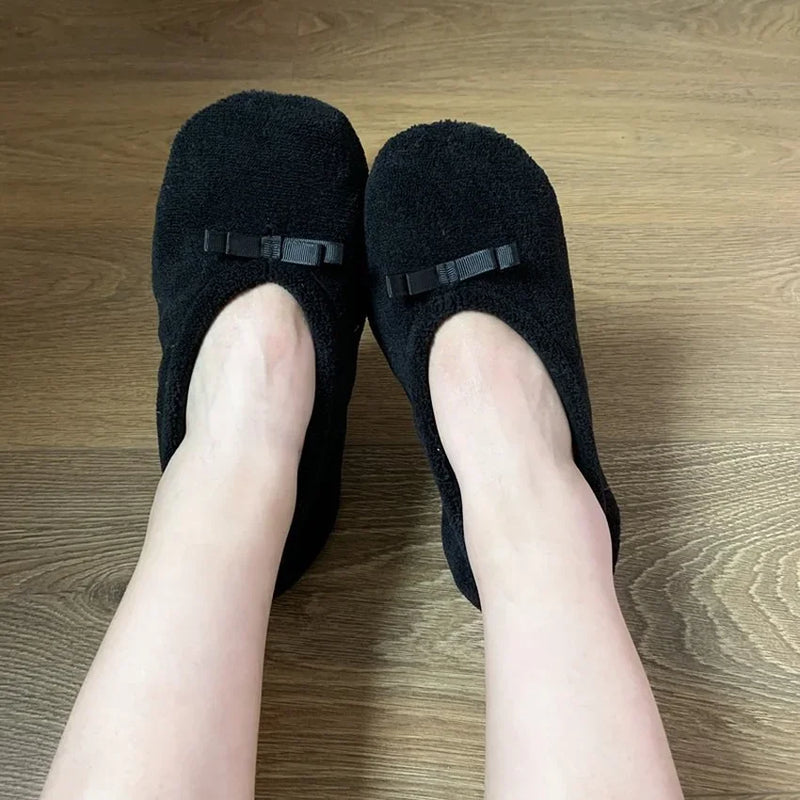 Home Slipper Women Winter Warm Indoor Floor Shoes Flat Casual Fluffy