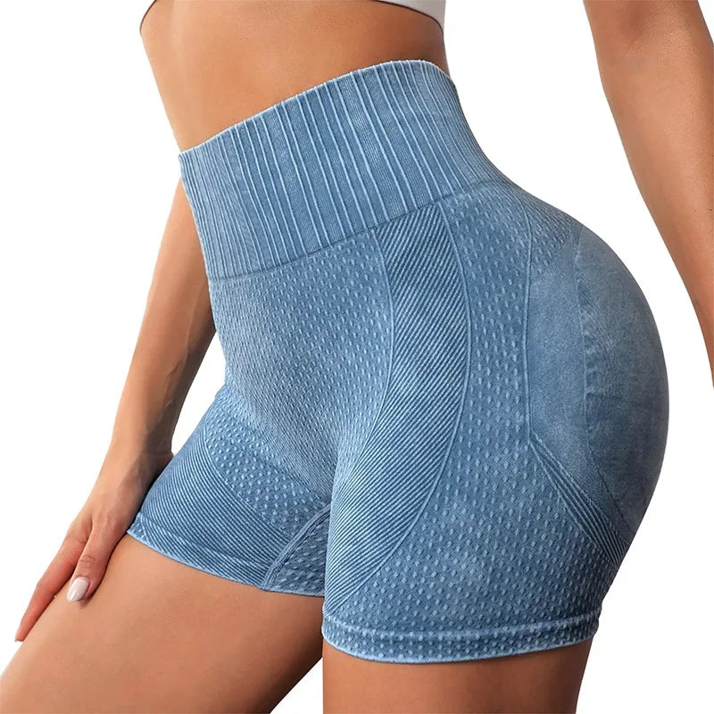 Seamless Knitted Buttock Sports New Shorts Running Yoga Fitness Pants