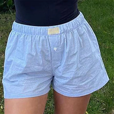 Y2k Aesthetic Plaid Shorts Women's Cute Pajamas Short Pants Lounge