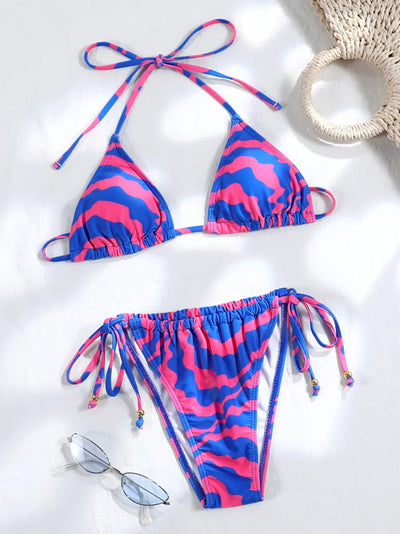 Mini Bowknot Bikinis Set for Women Patchwork Swimsuit Summer Beach