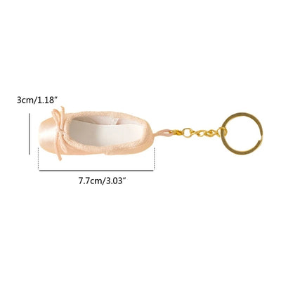 Mini  Ballet Shoes Keychain Pointe Shoes Keyrings Handmade Pointe Shoe